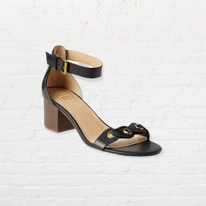 Gap Size‎ 9.5 Block Heel Sandals Black Ankle Strap Buckle Shoes Women’s